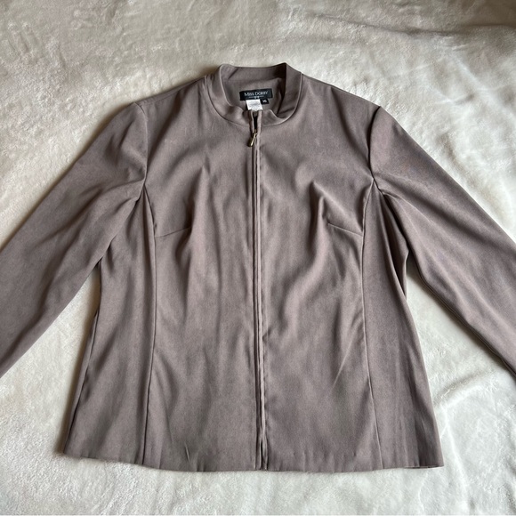 Dressy suit jacket, color grey, size 16 - Picture 2 of 4